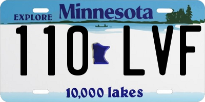 MN license plate 110LVF