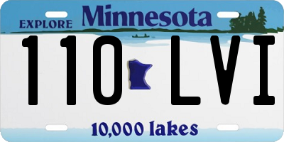 MN license plate 110LVI