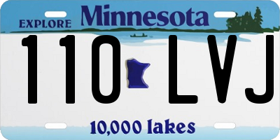 MN license plate 110LVJ