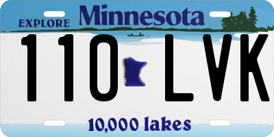 MN license plate 110LVK