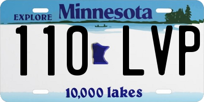 MN license plate 110LVP