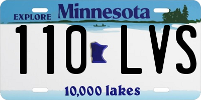 MN license plate 110LVS