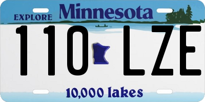 MN license plate 110LZE