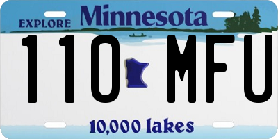 MN license plate 110MFU