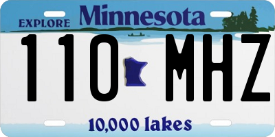 MN license plate 110MHZ