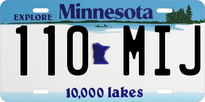 MN license plate 110MIJ