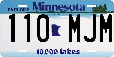 MN license plate 110MJM