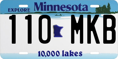MN license plate 110MKB