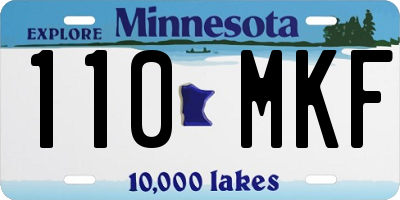 MN license plate 110MKF