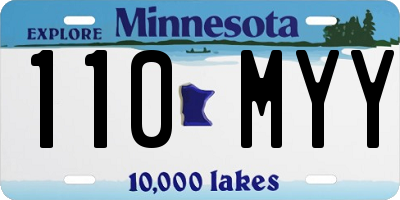 MN license plate 110MYY