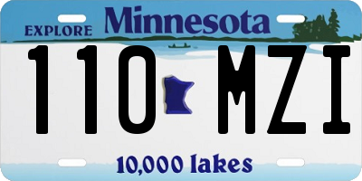 MN license plate 110MZI