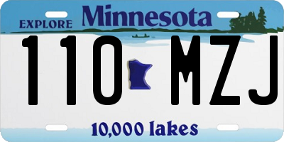 MN license plate 110MZJ