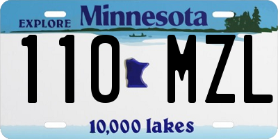MN license plate 110MZL