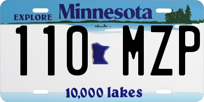 MN license plate 110MZP
