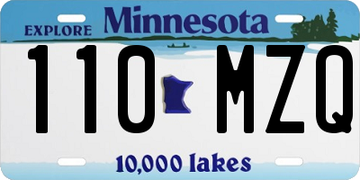 MN license plate 110MZQ