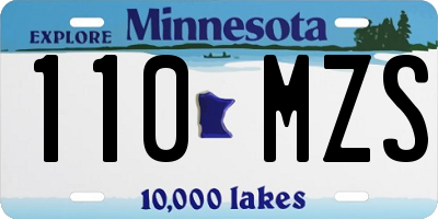 MN license plate 110MZS