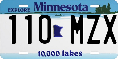 MN license plate 110MZX
