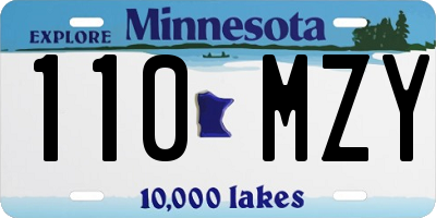 MN license plate 110MZY