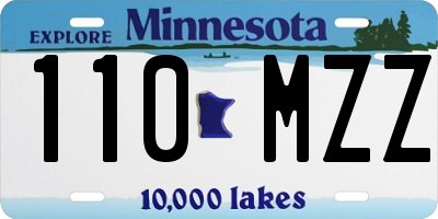 MN license plate 110MZZ