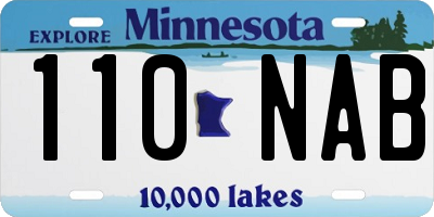 MN license plate 110NAB