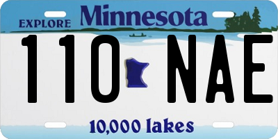 MN license plate 110NAE