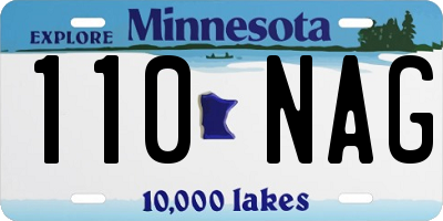 MN license plate 110NAG