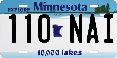 MN license plate 110NAI