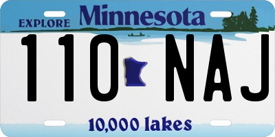 MN license plate 110NAJ