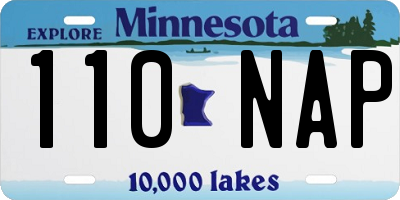 MN license plate 110NAP