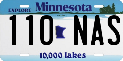 MN license plate 110NAS