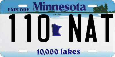 MN license plate 110NAT