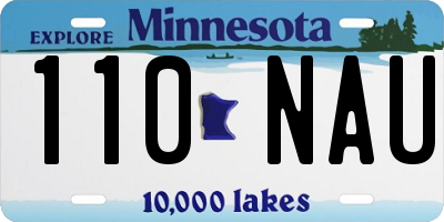 MN license plate 110NAU