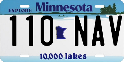 MN license plate 110NAV