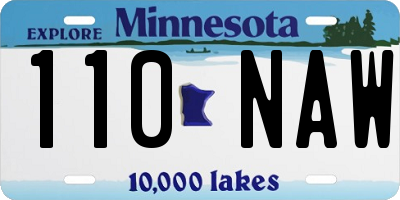 MN license plate 110NAW