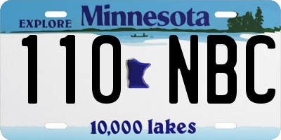MN license plate 110NBC