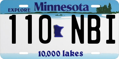 MN license plate 110NBI
