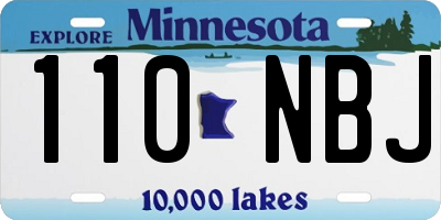 MN license plate 110NBJ