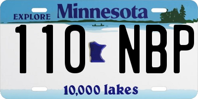 MN license plate 110NBP