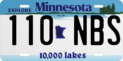 MN license plate 110NBS