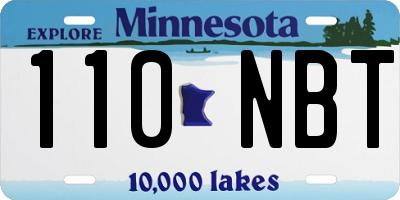 MN license plate 110NBT
