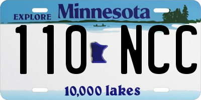 MN license plate 110NCC