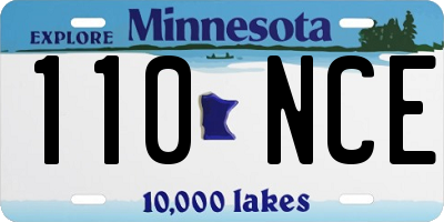 MN license plate 110NCE