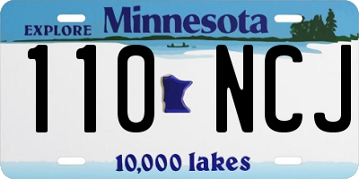MN license plate 110NCJ
