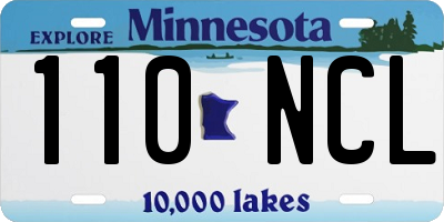 MN license plate 110NCL