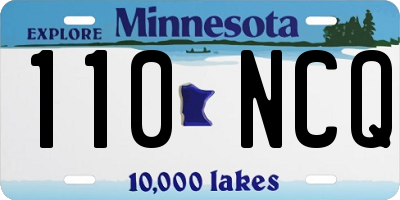 MN license plate 110NCQ