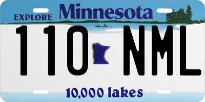 MN license plate 110NML