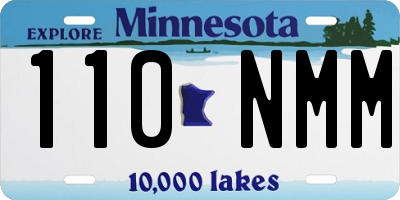 MN license plate 110NMM