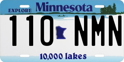 MN license plate 110NMN