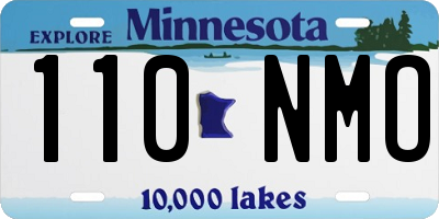 MN license plate 110NMO