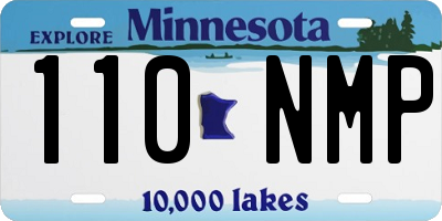 MN license plate 110NMP